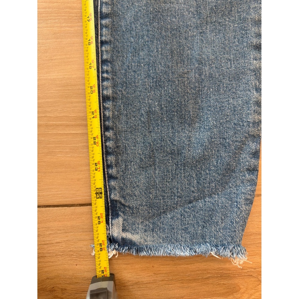 Mother The Stunner Ankle Fray Jeans Crate Digger Blue High Rise Skinny Size 29 - Picture 7 of 8